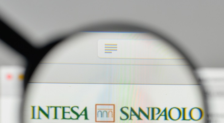 ogo del gruppo intesa sanpaolo sulla homepage del sito web